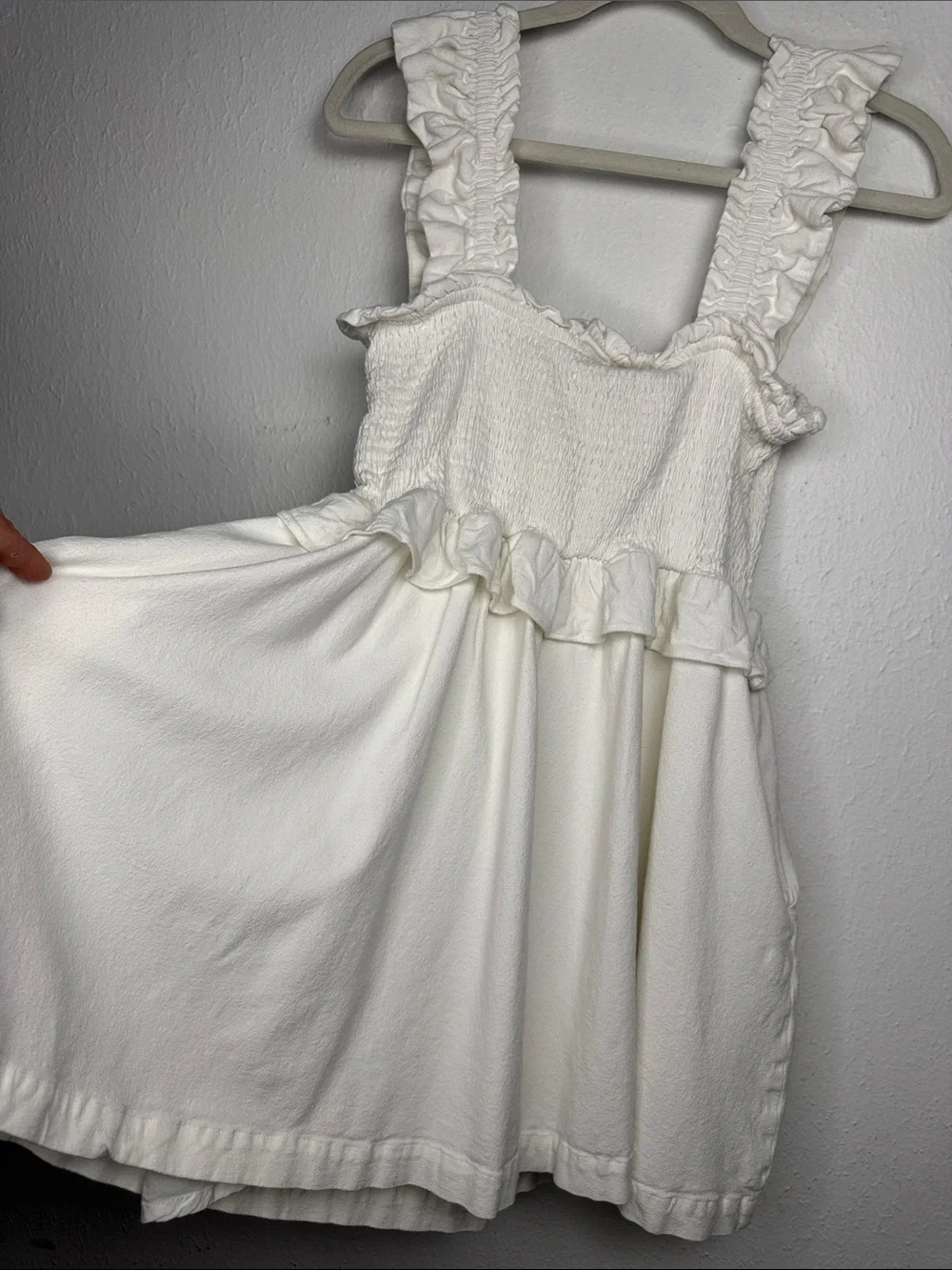 Tularosa White Ruffle Sundress